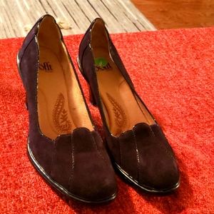 Sofft suede brown pumps size 9M heel 3 in